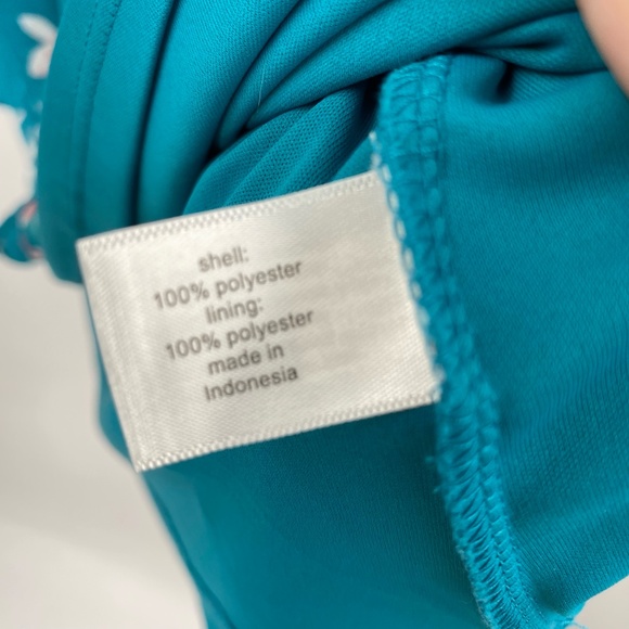 Lane Bryant V Neck Floral Blouse Blue Size 14 - Picture 3 of 4